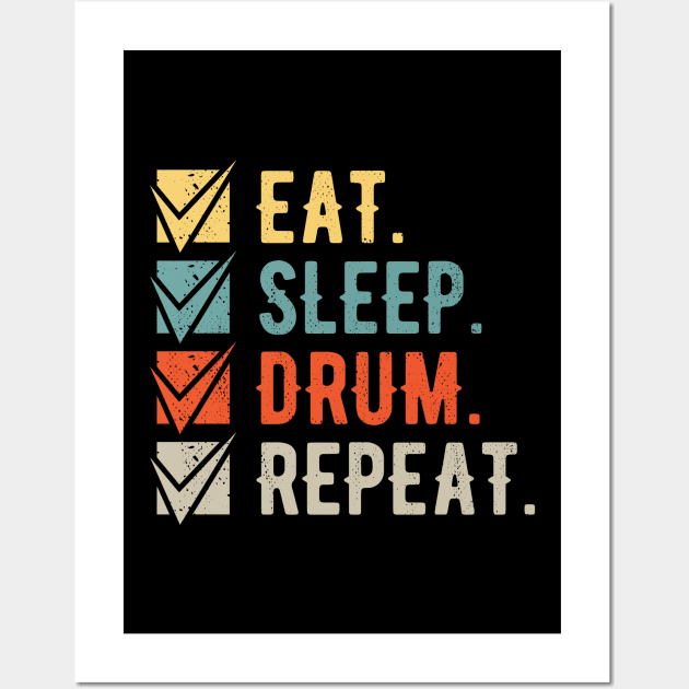 Funny Drums Drummer Gifts Wall Art by Crea8Expressions